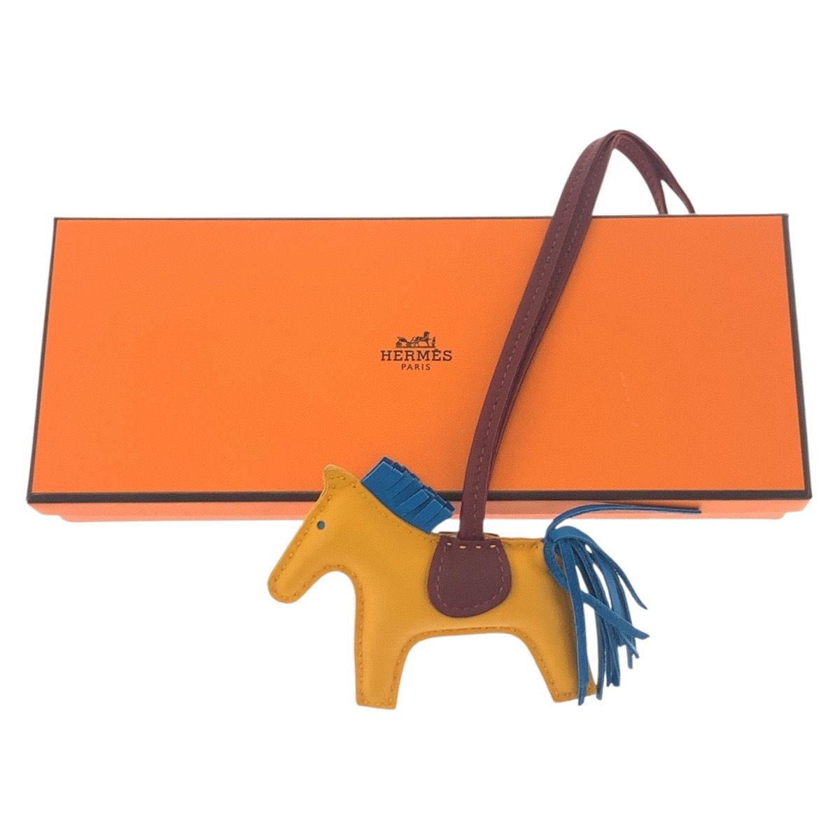 美品 HERMES エルメス ロデオチャームPM 男女兼用 イエロー