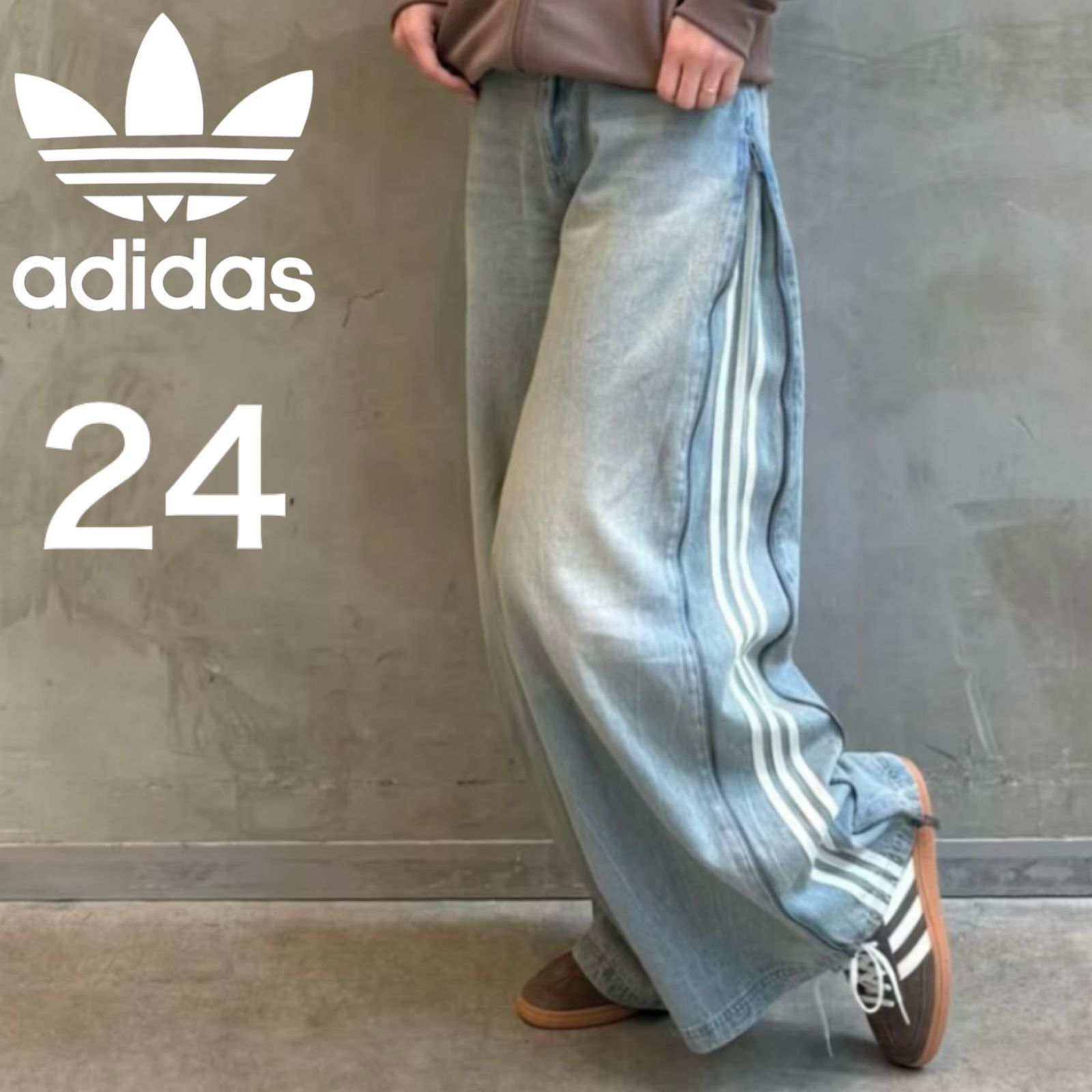 新品24⭐️アディレニウム シーズン3 ジップウォッシュド デニムパンツ ブルー 新品24⭐️アディレニウム シーズン 3 ジップウォッシュド デニム