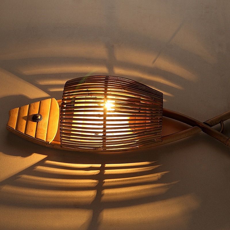 竹製魚型壁掛け灯 竹製魚型壁掛け灯 公式通販