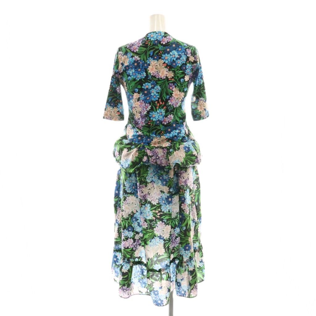 【 全国無料で届け】 バレンシアガ BALENCIAGA ロゴ フラワープリント ドッキングワンピース 総柄 34 マルチカラー 528602 |CX OS 魅力的な