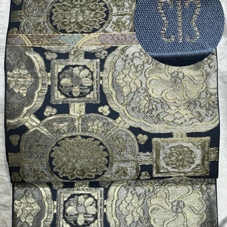 豪華絢爛綺麗美品☆青正倉院文様☆正絹六通袋帯☆川島織物☆ - メルカリ