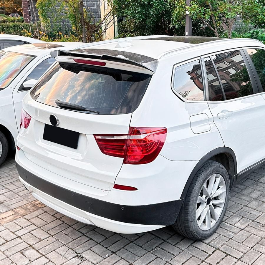 スポーティ全開♪ BMW カーボン ルック ルーフスポイラー X3 F25 20d 20i 28i 35i M40d xDrive Xライン Mスポーツ X3シリーズ b12086