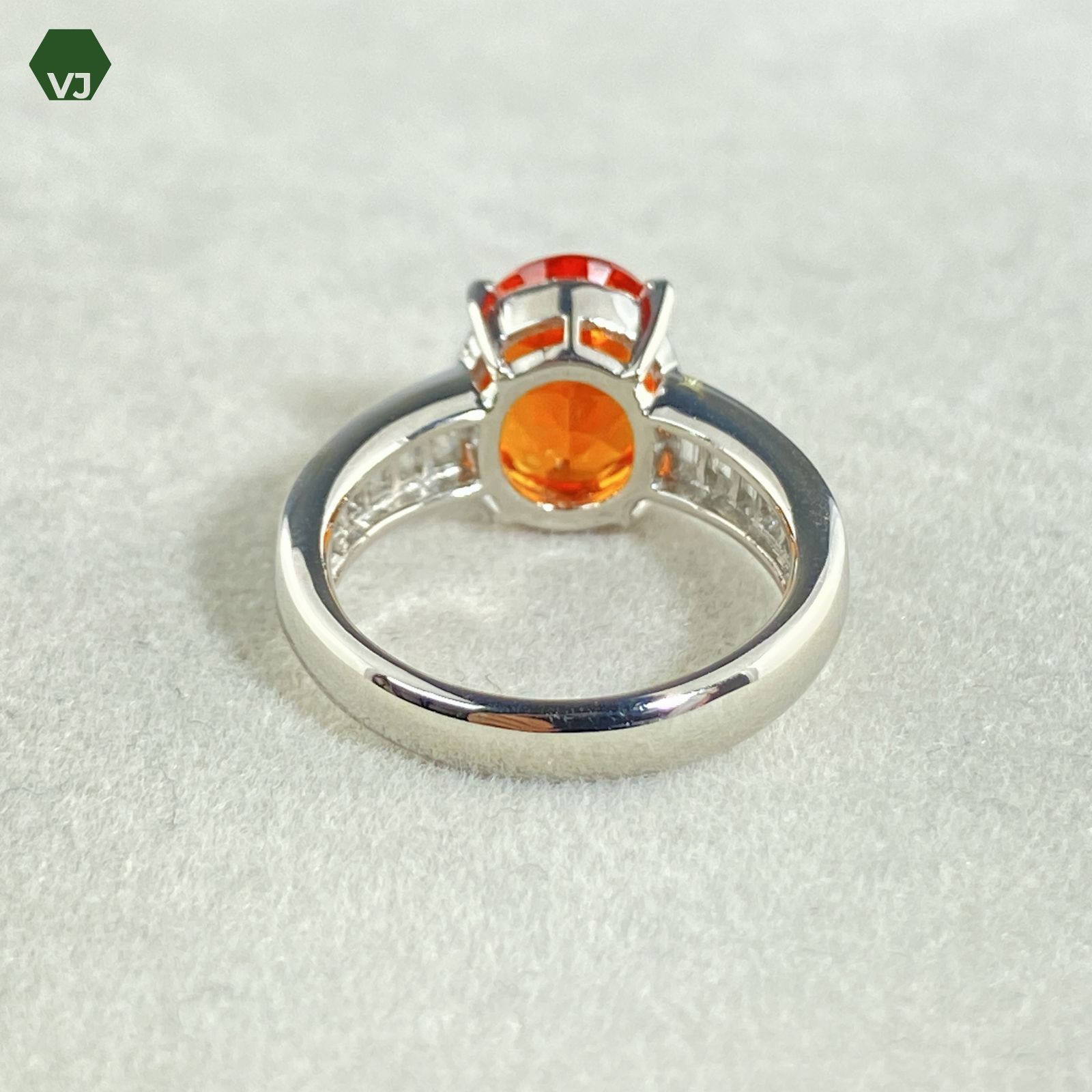 16-20】スペンサルティンガーネット ダイヤモンド リング 2.87ct 0.48 