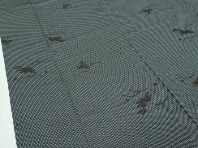 平和屋着物□極上 本塩沢 単衣 塩沢物語 兎 露芝文 証紙付き 逸品 未  