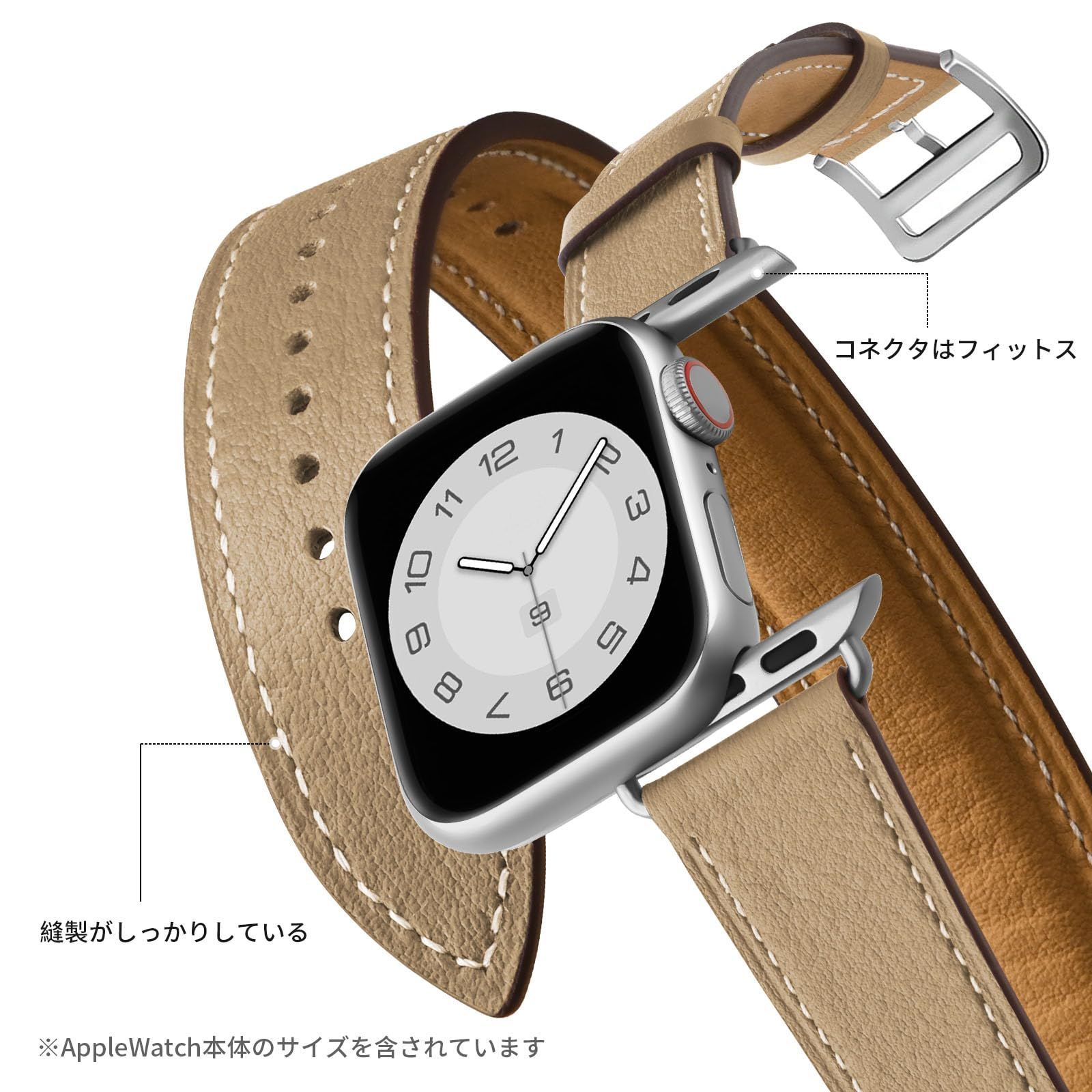 Amazon.co.jp: コンパチブル Apple Watch バンド 46mm 45mm 44mm 42mm 41mm 40mm 38mm コンパチブル  アップルウォッチバンド ステンレス ポリッシュTPUケース コンパチブルiWatch ベルト Series 11/10/9/8/7/6/5/4/3/2/1  SE3/2/1(45mm/44mm/42mm(S1/2/3),シルバー) : 家電 ... 【送料無料 】二重巻き型 キャメル+シルバーバックル_38/40/41mm コンパチブル アップルウォッチ バンド コンパチブル apple watch バンド