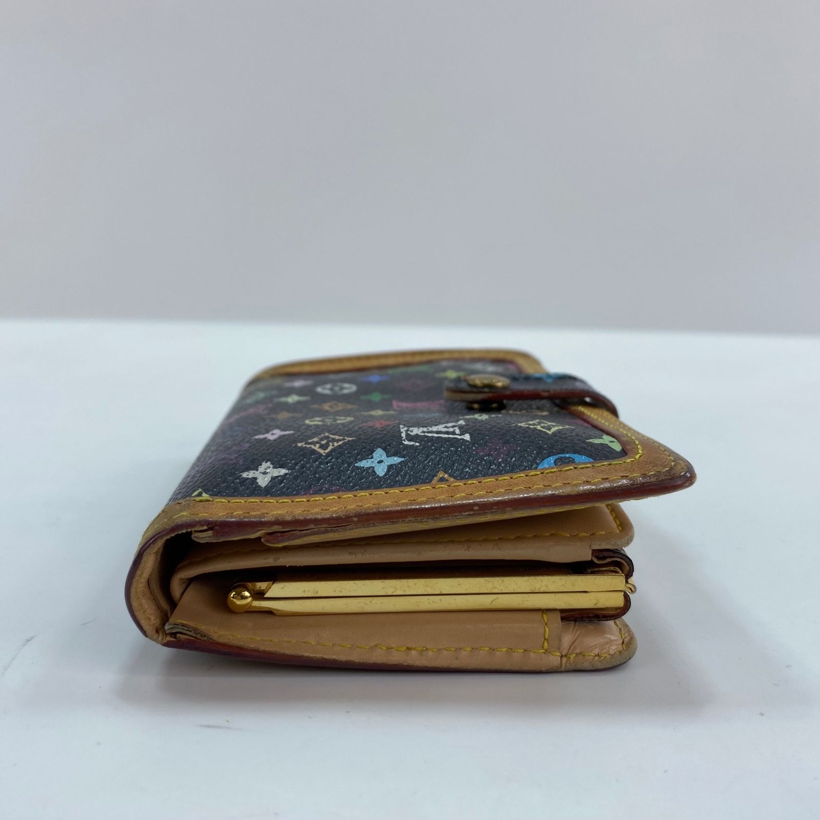 【鑑定済】ルイヴィトン エピ ポルトフォイユ ヴィエノワ 黒 がま口 折り財布 purishonten_1-240001011003