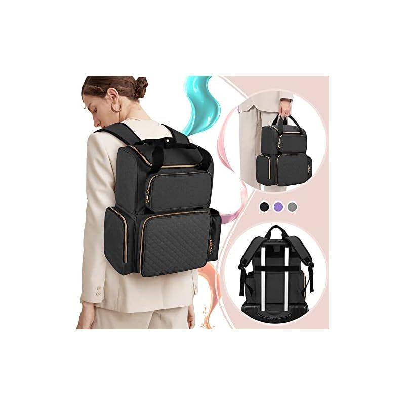 大安売り】Luxja ネイルリュック マニキュア収納バッグ 大容量 70