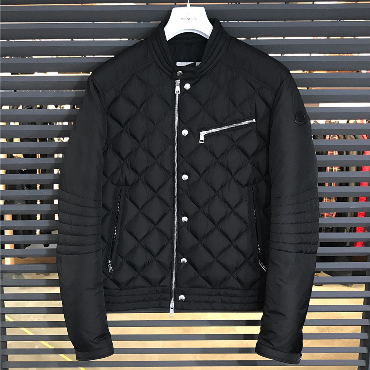 モンクレール MONCLER FRED ライダースダウンブラック サイズ1 楽天