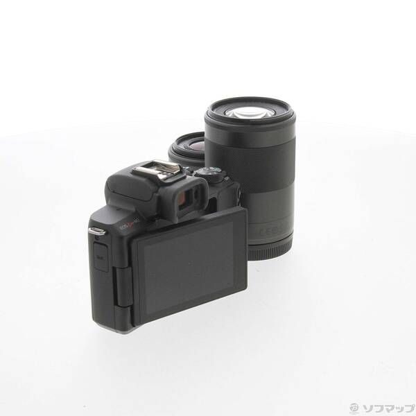 中古品〕 EOS Kiss M2 ダブルズームキット ブラック【348