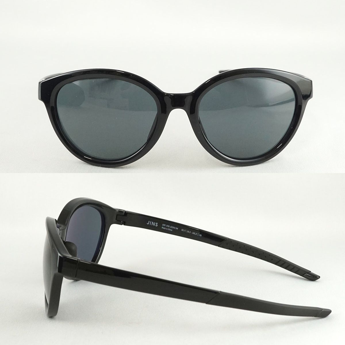 JINS BEAMS DESIGN ブラック サングラス ケース付き JINS×BEAMS DESIGN Sunglasses オーバル 樹脂 UNISEX 【URF-24S