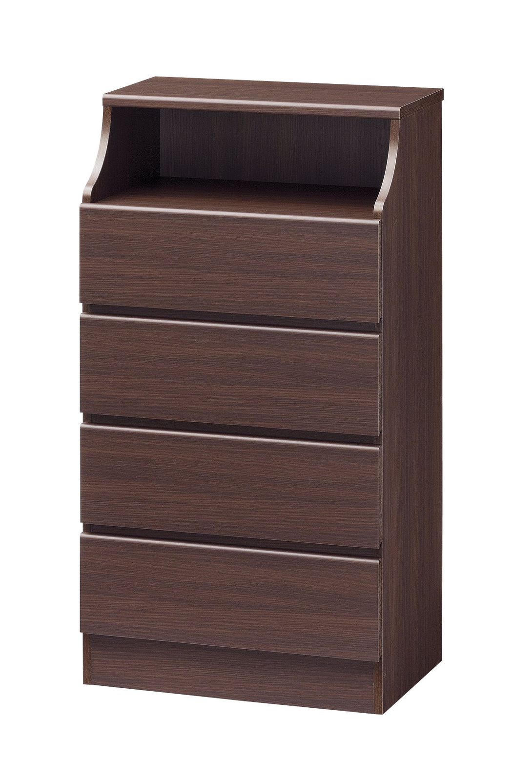 白井産業 チェスト タンス 衣類 収納 ダークブラウン 幅60 高さ111.9 奥行41.9cm CSC-1160HDK チェスカ