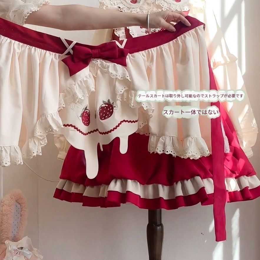 Angelic Pretty - ロリータ ピンク ドレス 半袖 L XL 甘ロリ 苺 大きいサイズ Angelic Pretty - ロリータ ピンク ドレス 半袖 2L3L甘ロリ 苺