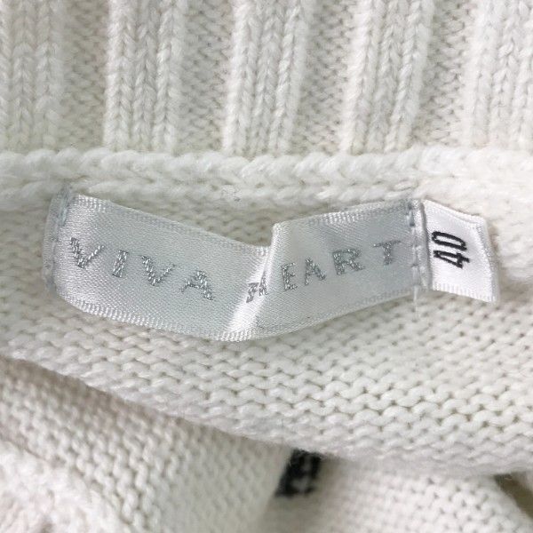 VIVA HEART ビバハート タートルネック ニットセーター ホワイト