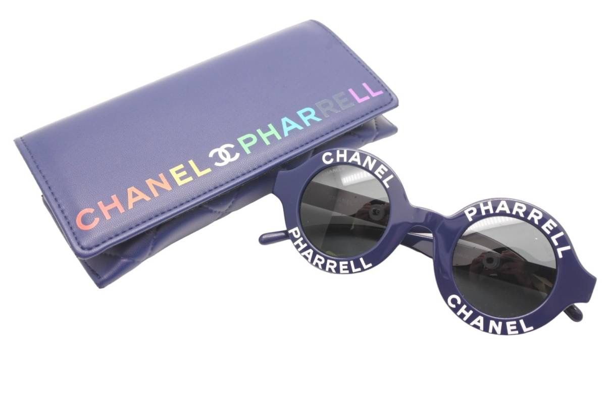 シャネル サングラス 71314A 極美品 CHANEL×PHARRELL シャネル×ファレル サングラス ネイビー