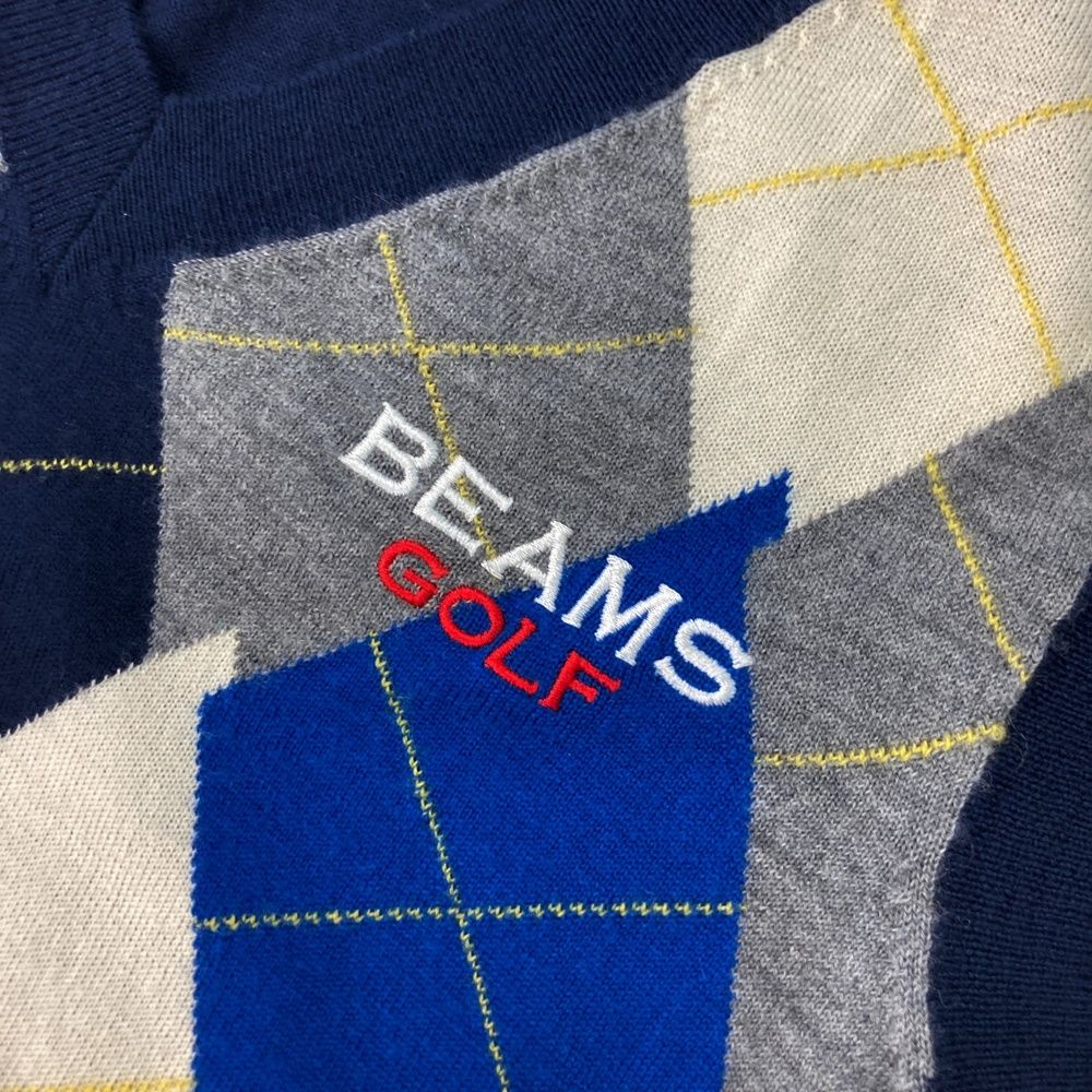 サイズ：M BEAMS GOLF ビームスゴルフ ウール Vネック ベスト