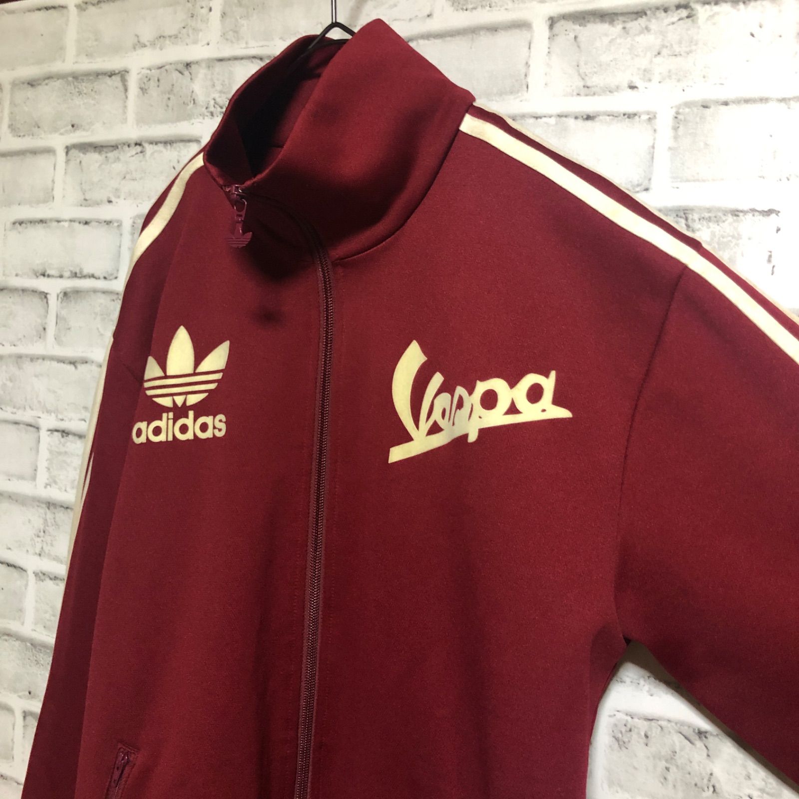 希少XL⭐️adidas Vespa トラックジャケット トレファイル⭐️ワイン-