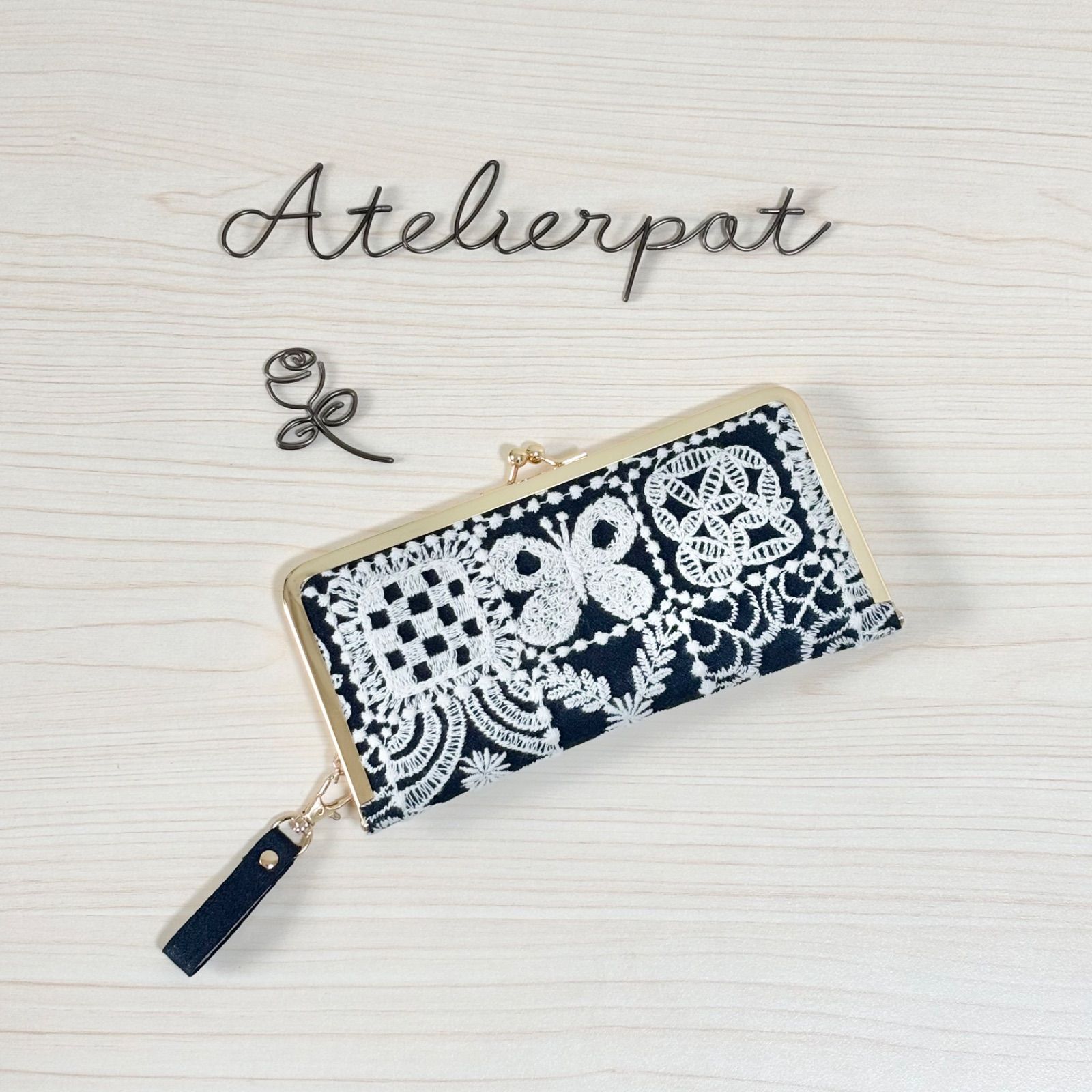 f.ぽってりボストンL フォレストタイル ダークネイビー ミナペルホネン