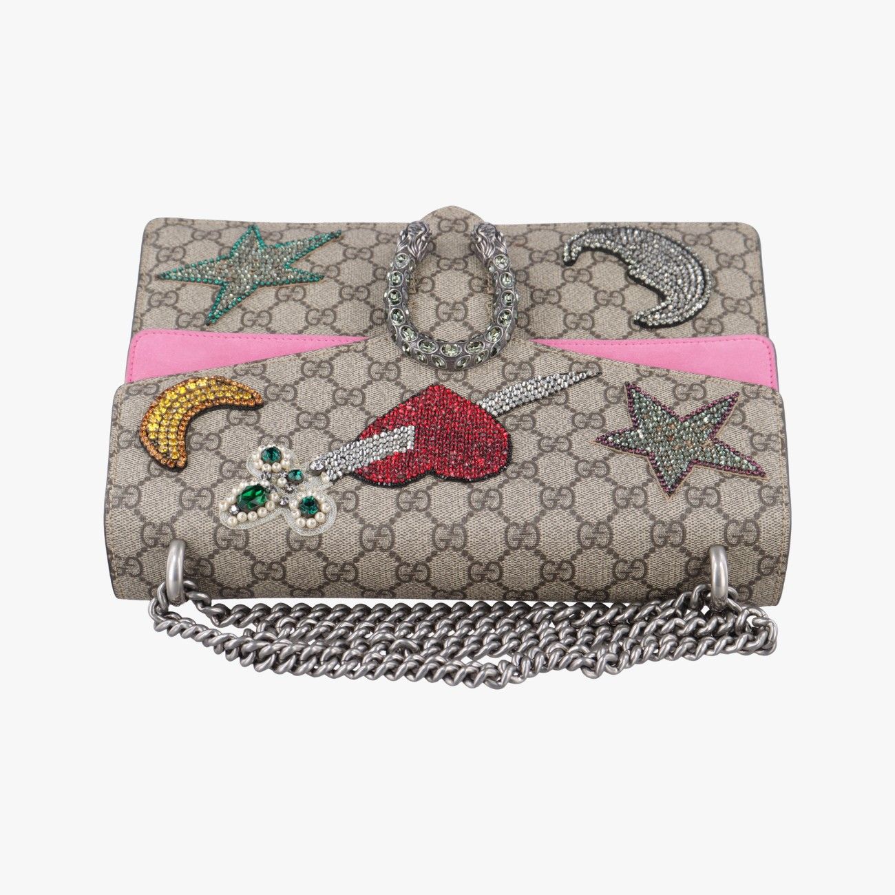 グッチGucciディオニュソスベージュ×ピンク×マルチカラーPVCコーティングキャンバス403348G020000441