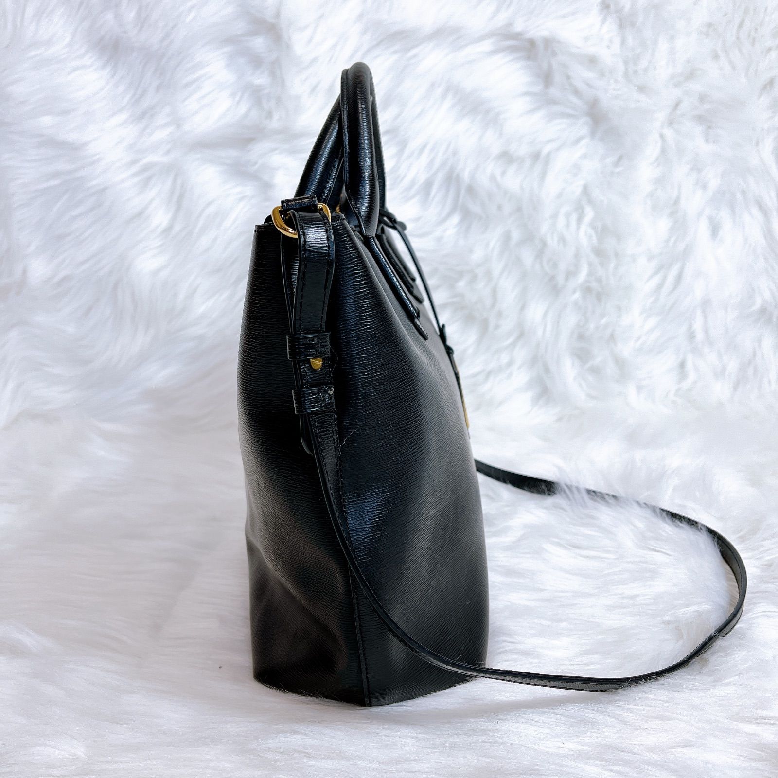 美品 ラルフローレン RLL 2WAY ショルダーバッグ ロゴ レザー - メルカリ