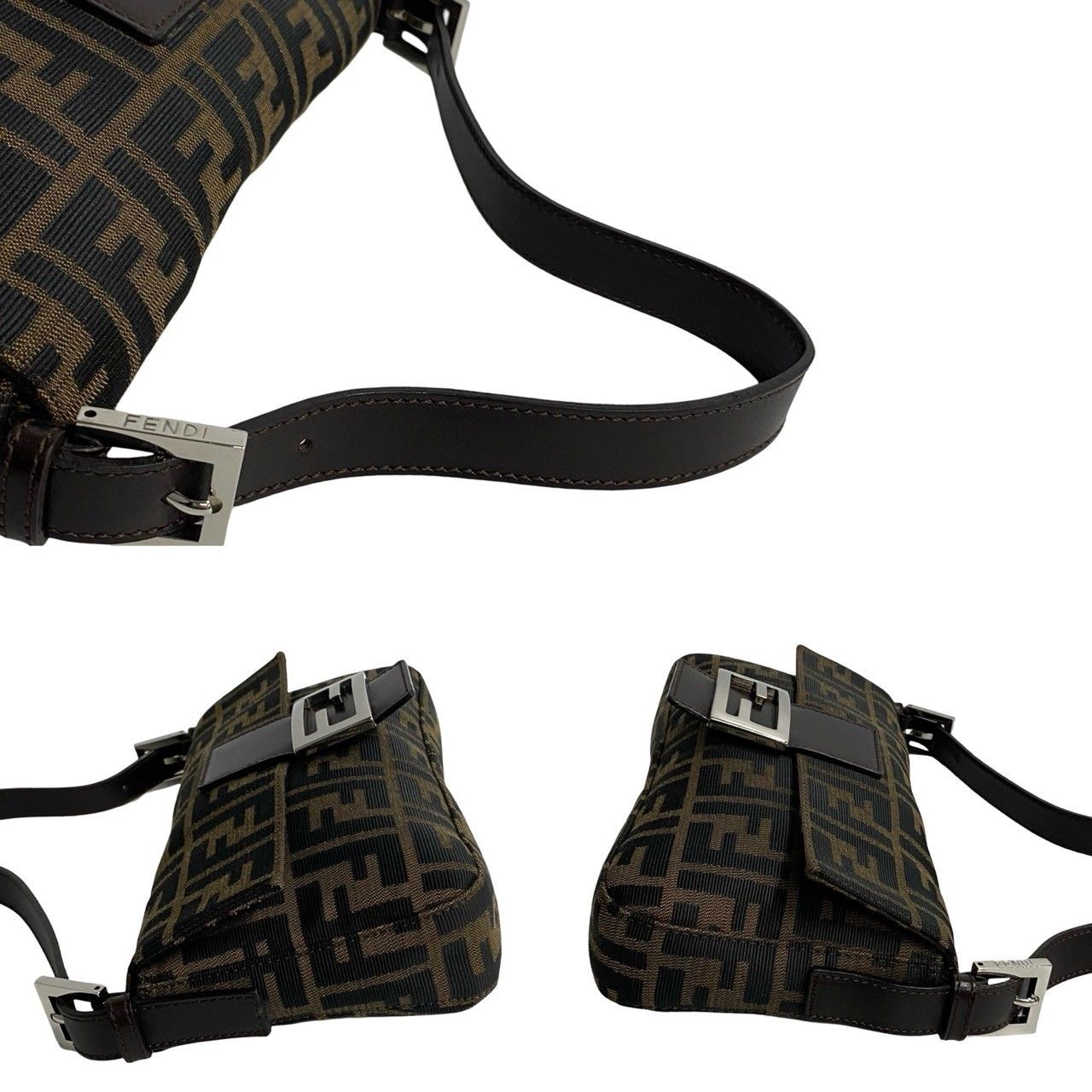 ほぼ未使用☆　Fendi　マンマバケット　ズッカ　キャンバス　ハンドバッグ FENDI フェンディ マンマバケット ズッカ ハンドバッグ