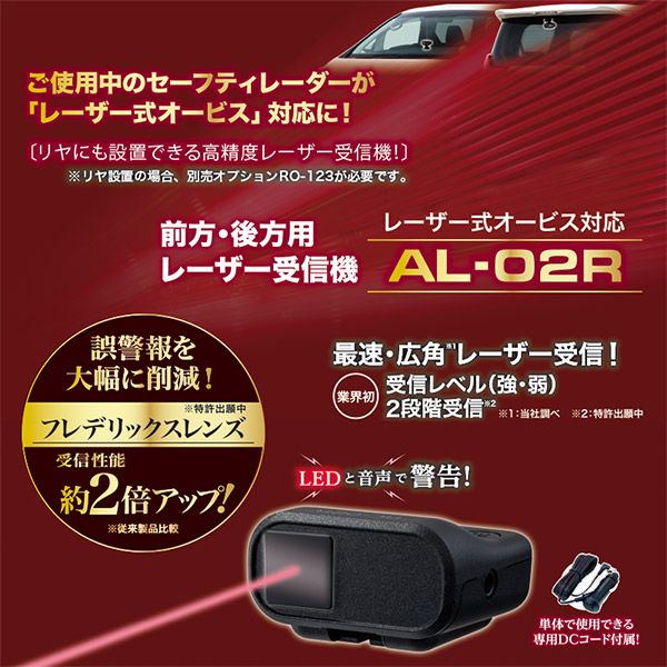 後方用レーザー受信機