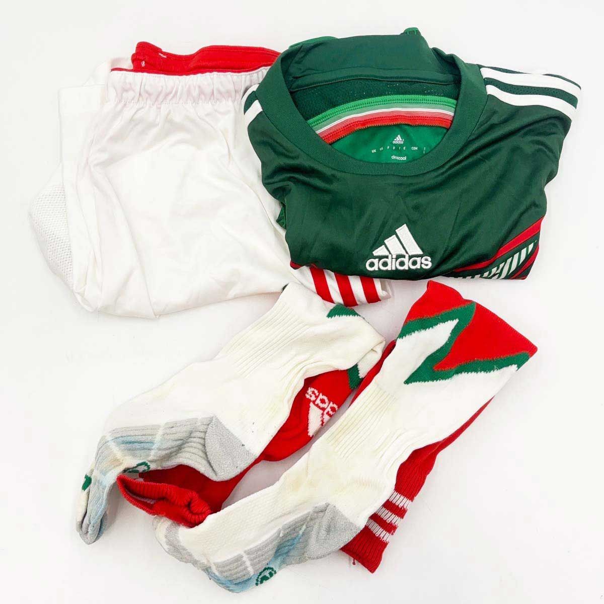 adidas - [上下セット] アディダス サッカー メキシコ代表 ユニフォーム 2014 ホーム ユニフォーム L ゲームパンツ M ソックス ADIDAS 上下セット] アディダス サッカー メキシコ代表 ユニフォーム