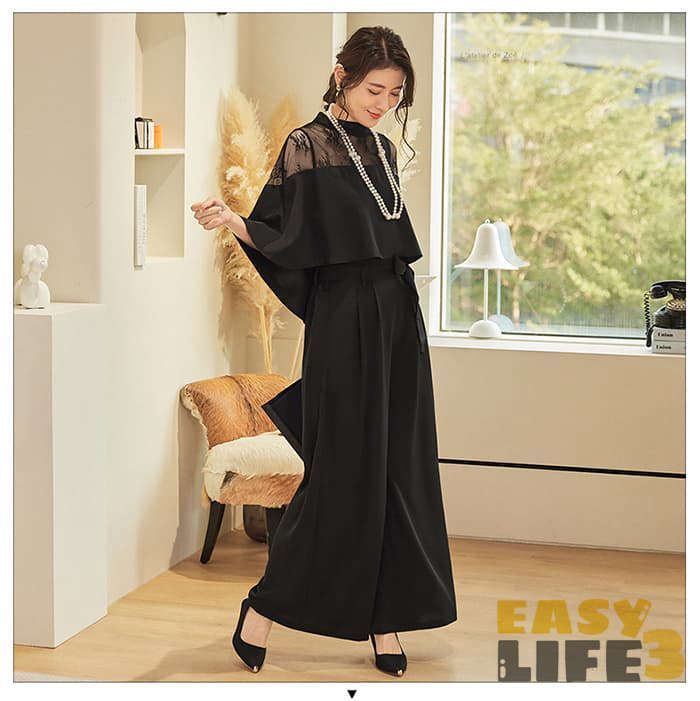 スーツ・フォーマル・ドレス merukari.s ブラック 結婚式 パンツドレス セットアップ フォーマル スーツ