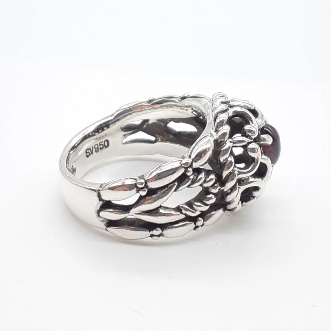 Geodesique ジィオデシック リング SILVER 950 シルバー ガーネット 