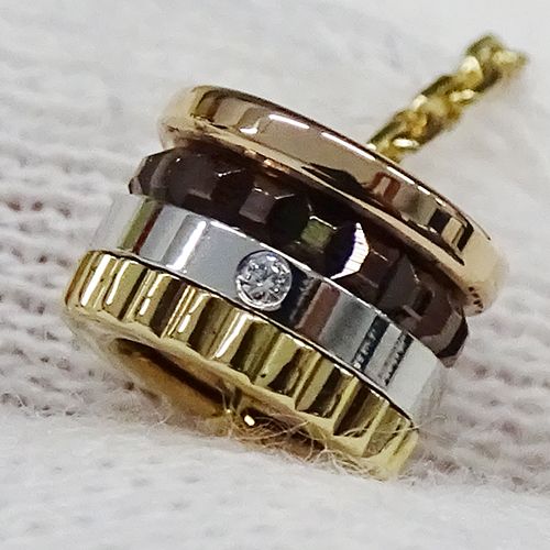 ブシュロン BOUCHERON ブレスレット レディース ブランド 750YG 750WG 750PG 1P ダイヤモンド ブラウンPVD キャトル クラシック ブレスレット エクストラスモール ジュエリー 磨き済み 【中古】