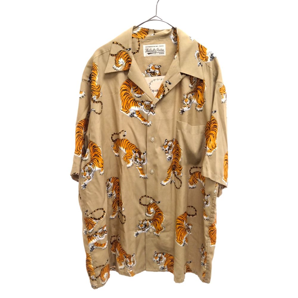 WACKO MARIA (ワコマリア) 22SS TIM LEHI /S/S HAWAIIAN SHIRT ティムリーハイ ハワイアン半袖シャツ  アロハシャツ 虎柄 ベージュTIMLEHI-WM-HI29