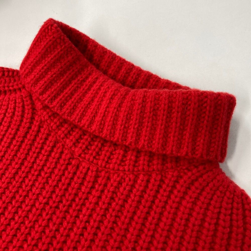 HYKE ハイク ニットベスト フリンジ レッド系 [240101343686