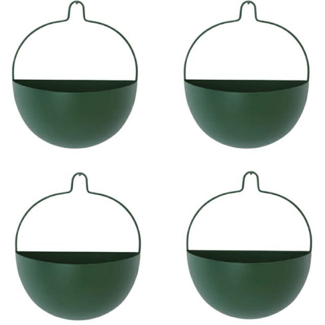 花 観葉植物用ポット プオリ ウォールハンギング 24 G HANGING 4個入り 35108 底穴なし パウダーコートスチール製 代引き不可 ハンキングポット 吊るしタイプ FARM p263