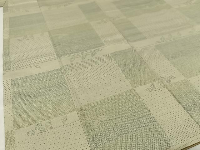 平和屋着物○上質なお召 七宝文 正絹 逸品 CAAW8276yc