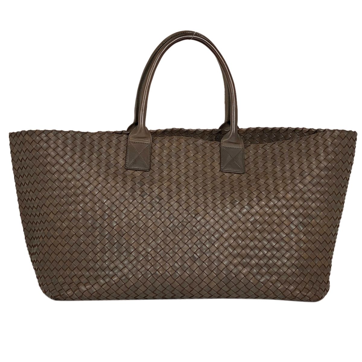 ボッテガヴェネタ BOTTEGAVENETA イントレチャート トートバッグ ハンドバッグ カバ GM  トートバッグ レザー ブラウン 113129 レディース 【中古】