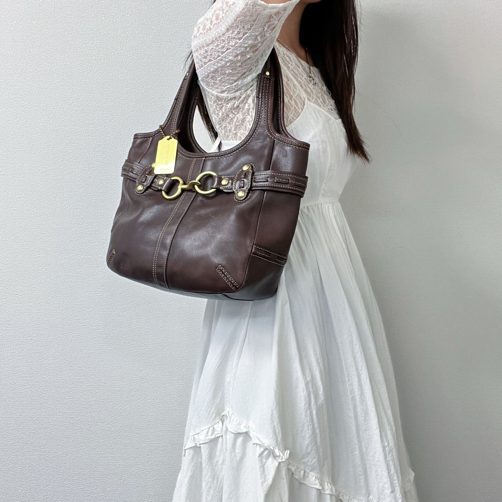 中古】COACH コーチ トートバッグ ショルダーバッグ 肩掛け レザー  