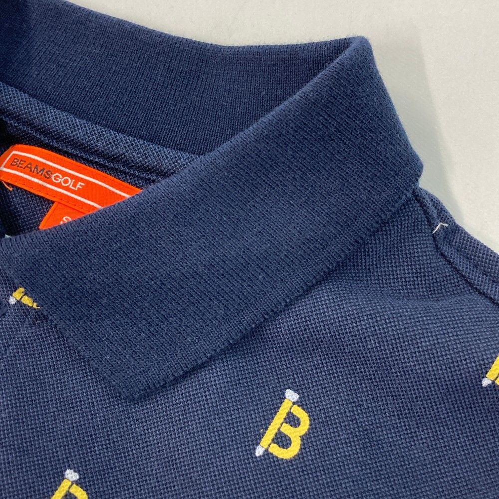 サイズ：S BEAMS GOLF ビームスゴルフ 半袖ポロシャツ 総柄