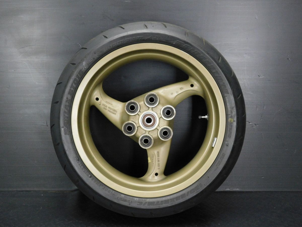 140 評価B ドゥカティ SS900 純正 brembo ブレンボ リア ホイール 17×MT5.50DOT タイヤ 山8分 d7073S11
