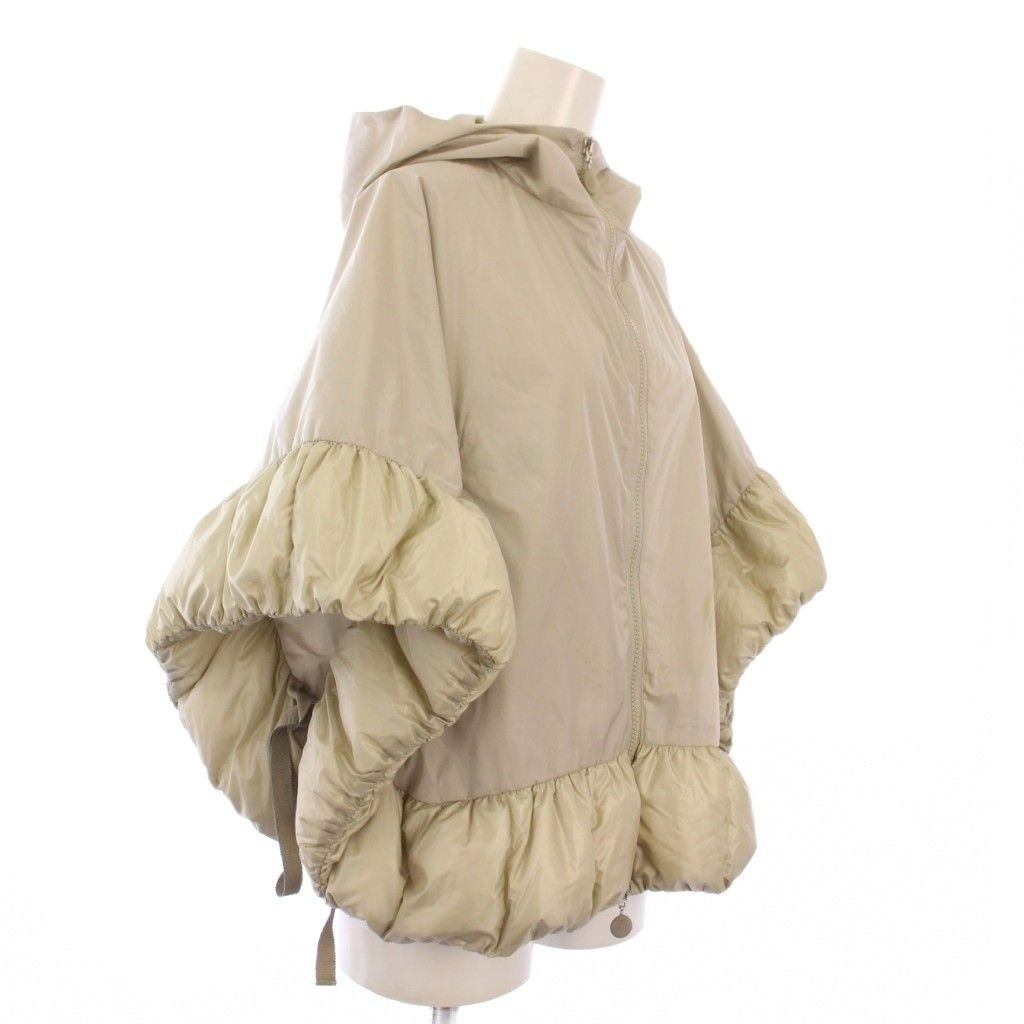モンクレール MONCLER sacai YUMIKO GIUBBOTTO フーディポンチョ ケープ ショート丈 0 ベージュ 2109S4730605 KH
