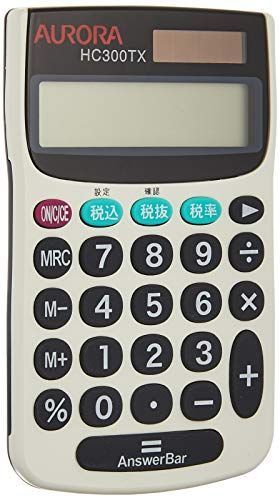 12桁 オーロラジャパン ハンディ電卓 HC300TX 12桁表示
