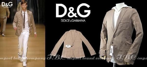 ☆DOLCE&GABBANAドルガバ2つボタンサファリジャケット46チェスナッツ ...