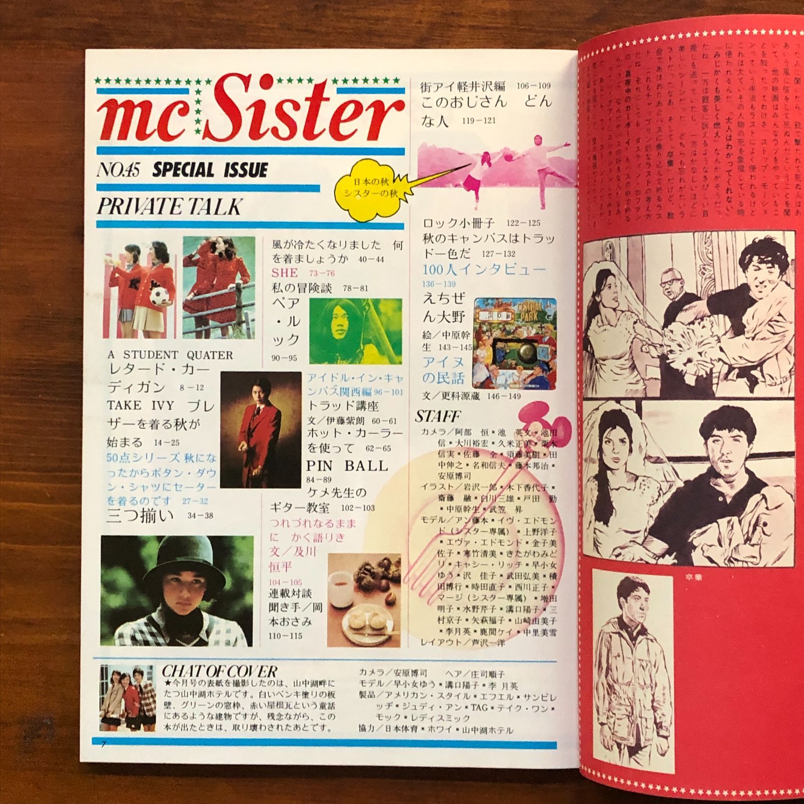 mc Sister 1973年9月 NO.45 レタード・カーディガン ブレザーを着る秋