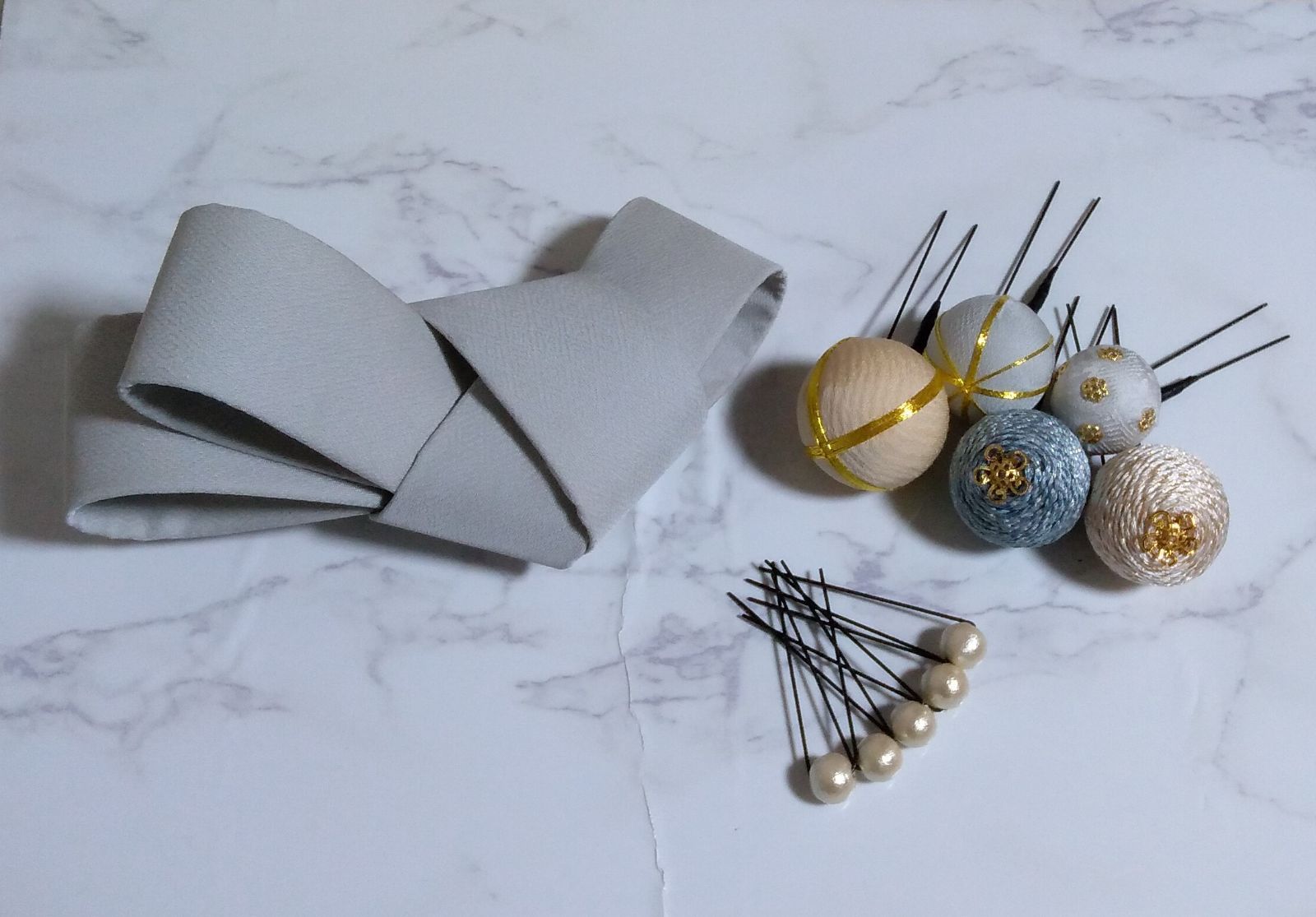 和リボン☆玉かんざし 卒業式髪飾り☆玉かんざし☆和リボン - メルカリ