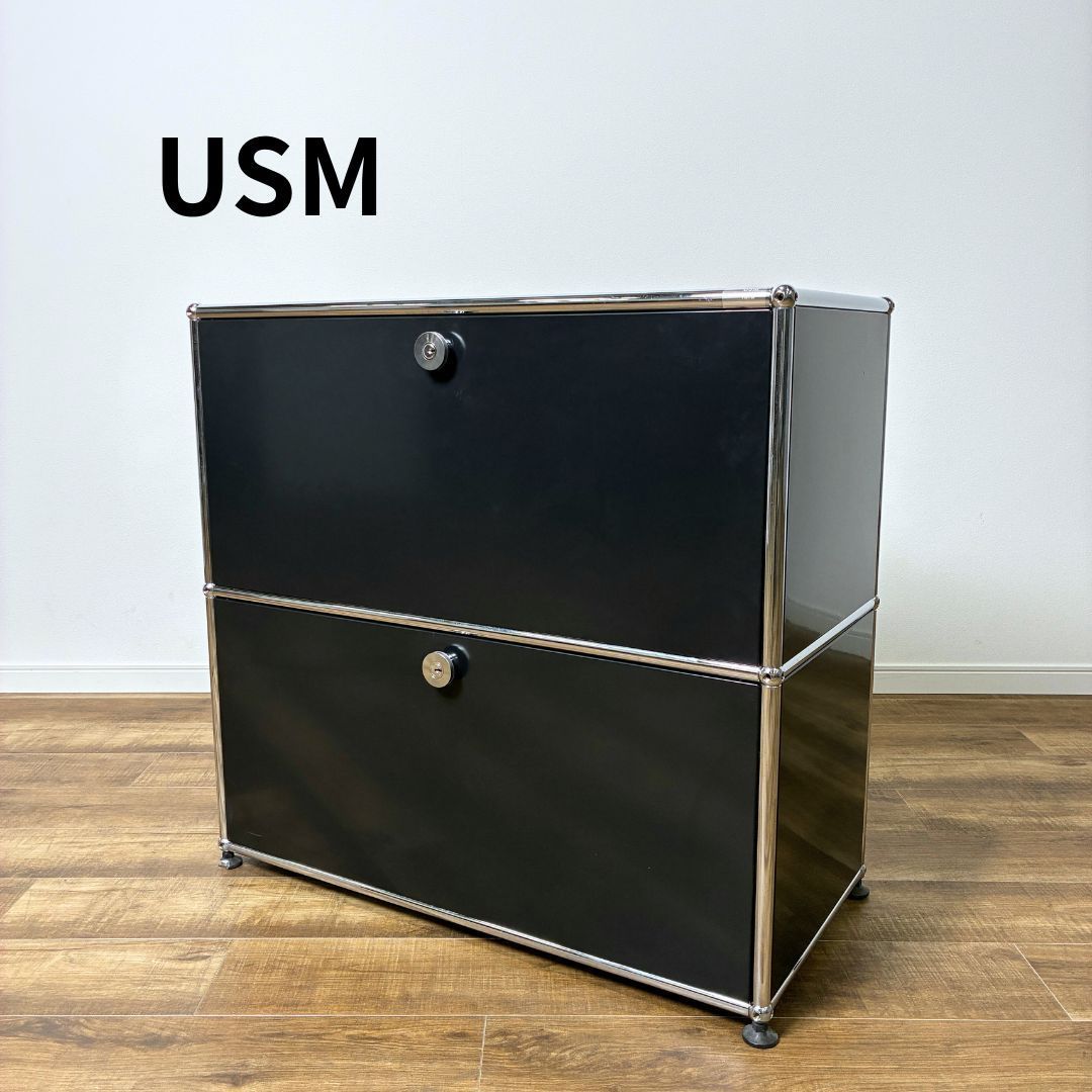USM Haller ハラー 1列2段 キャビネット 脚部欠け有 - メルカリ