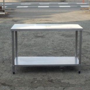 2 業務用 ステンレス 作業台 W120 D60 H80cm 厨房 下段ソリッド仕様