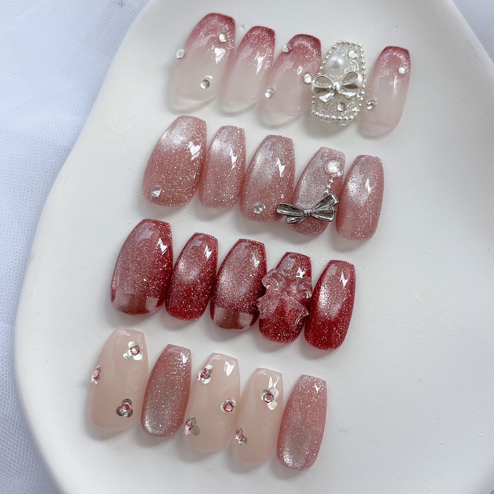 オーダー　ネイルチップ　夏ネイル　フラッシュマグ　ワンホン　ニュアンス　ガーリー オーダー ネイルチップ 夏ネイル フラッシュマグ ワンホン