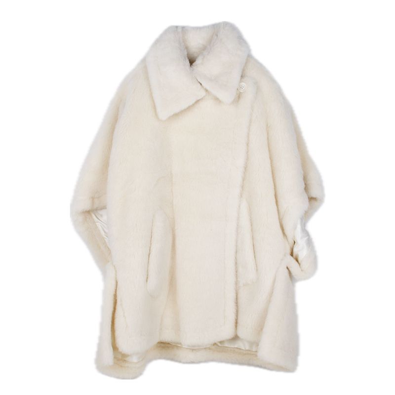 Max Mara マックスマーラ TEBE1 テベ テディベア ケープ OPTICAL WHITE レディース イタリア正規品 2025-2026AW