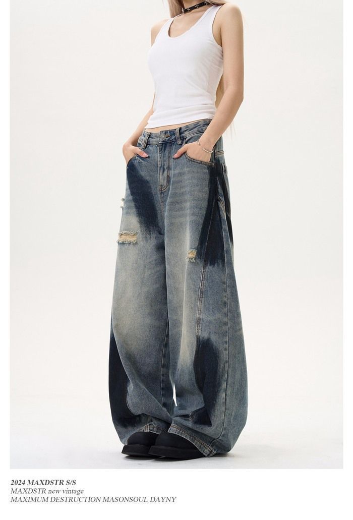 【WV PROJECT】送料・関税込★プレスカーブドデニムパンツ WV PROJECT ジーンズ 「WV PROJECT」Sunblue Wide Denim Pants
