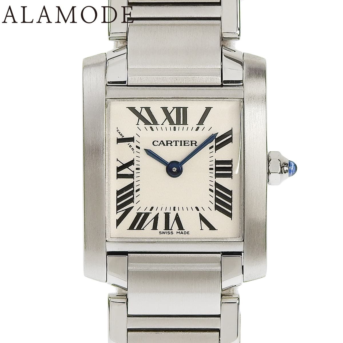 カルティエ サントスガルべ SM W20024D6 SS クオーツ 腕時計 ホワイト  
