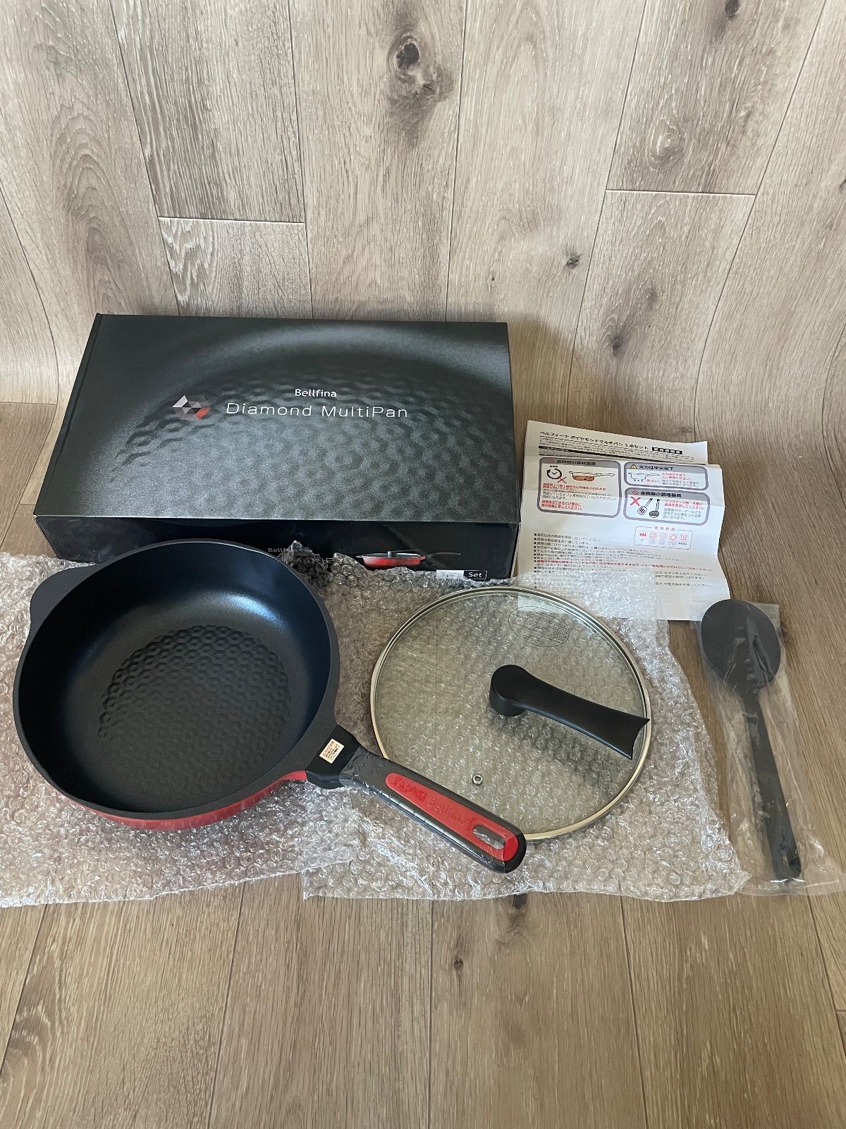 ダイヤモンドマルチパン ベルフィーナ フライパン 25cm 3点セット
