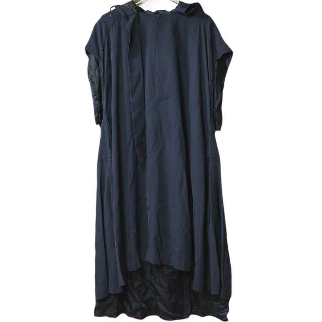 TOGA トーガ 19AW Acetate Hoodie Dress アセテートフーデッドドレス TA92-FH084 36 Navy ARCHIVES ワンピース ドレス ポンチョ トップス g19688